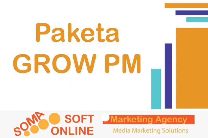 Paketa  GROW PM Media Sociale nga Partner Marketing, agjenci marketingu dixhital per rrjetet sociale, reels profesionale, fushatë reklamuese per bizneset te Panairi Online, Strategji per kontent për biznesin